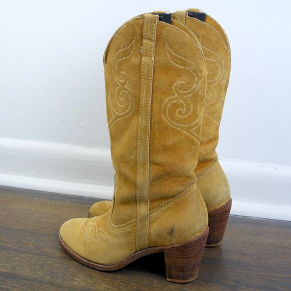 Vintage 70s Dingo Cowboy Boots ACME Camel Tan Western - Picture 7 of 10